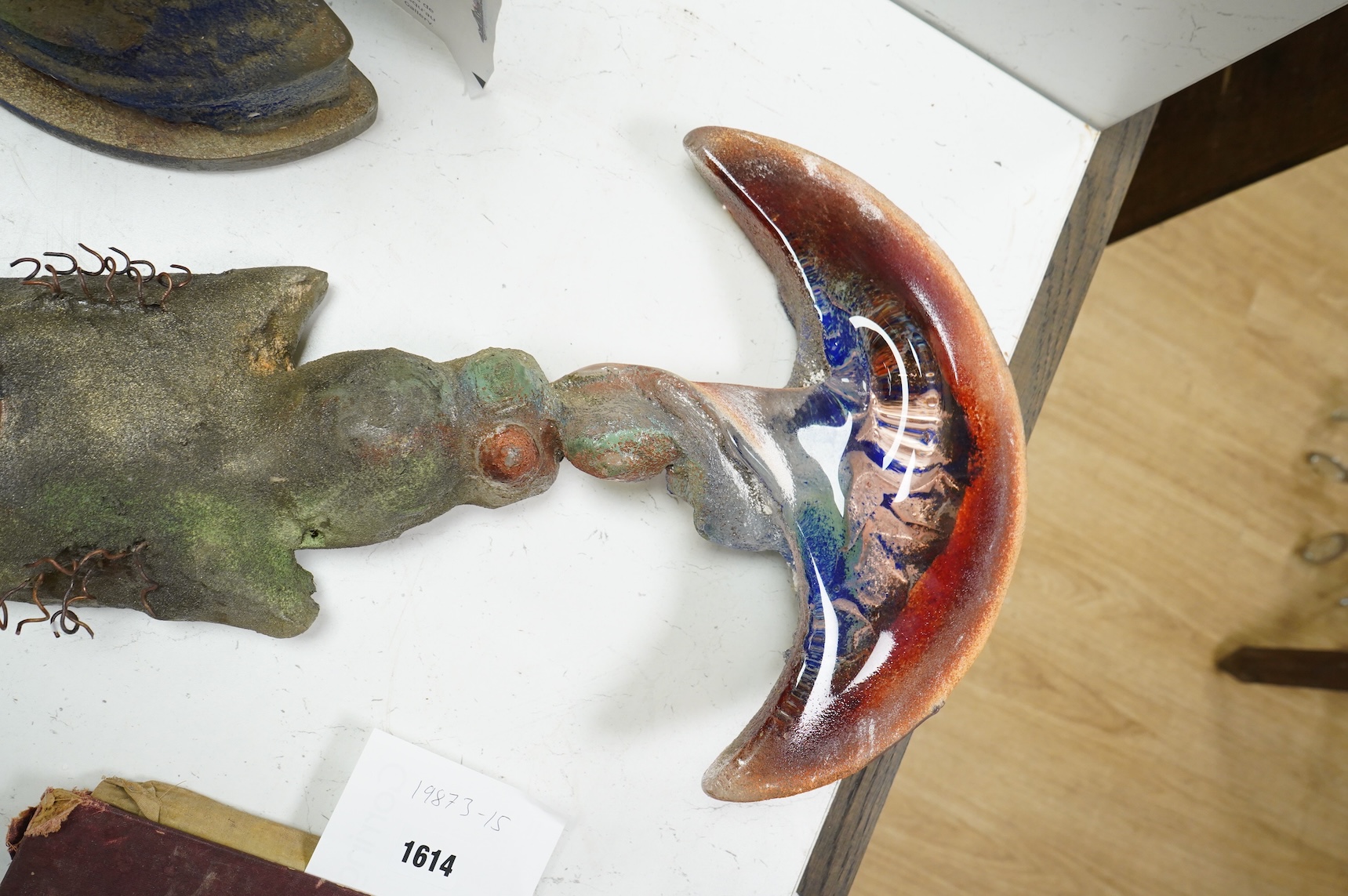 Sylvie Belanger, an art glass model of a sword- 127cm long